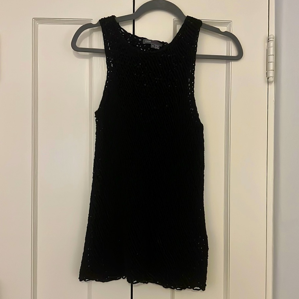 Vince. Crotchet sweater tank